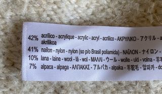 Jersey Zara Lana Alpaca Beige Talla Única