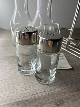 Menage Sheratonn Argento Placcato Vetro