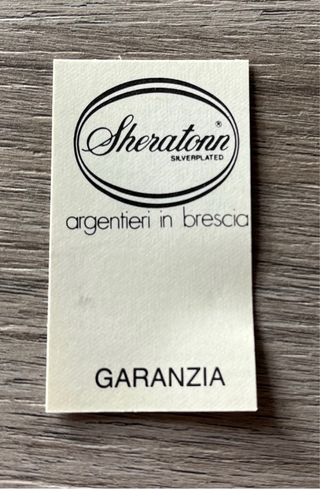 Menage Sheratonn Argento Placcato Vetro