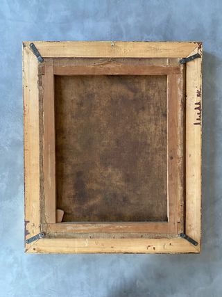 Óleo antiguo s.XVIII San Francisco 70x60