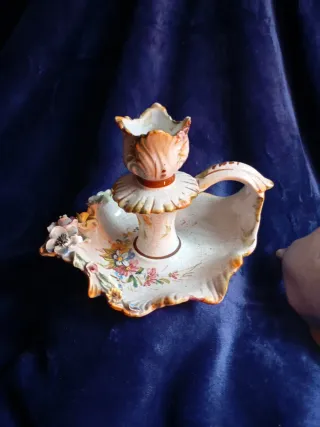 Portacandele 2 in ceramica antica Bassano Italia