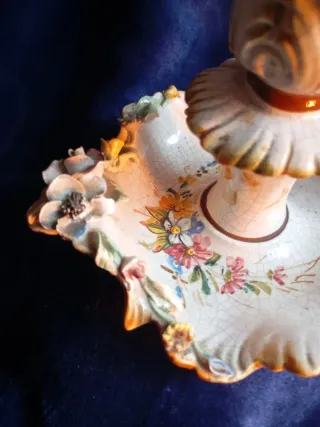 Portacandele 2 in ceramica antica Bassano Italia