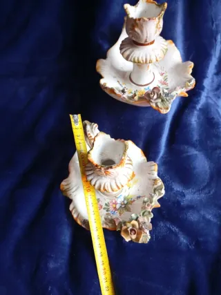 Portacandele 2 in ceramica antica Bassano Italia