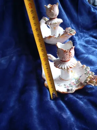 Portacandele 2 in ceramica antica Bassano Italia