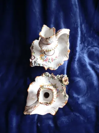 Portacandele 2 in ceramica antica Bassano Italia