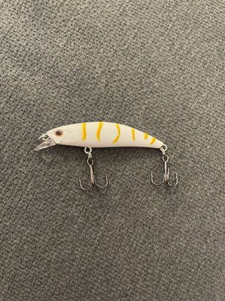Amostra De Pesca Crankbait M Branca & Amarela