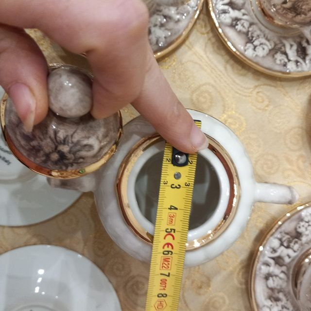 Set Caffè x 12 Porcellana Bassorilievo Capodimonte