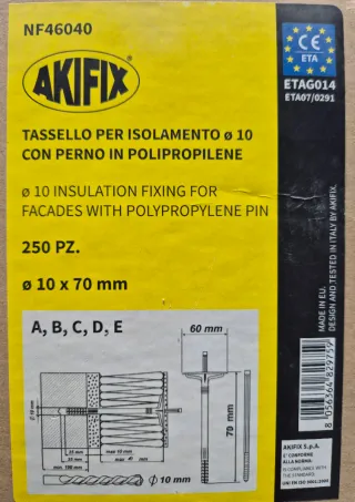 Taco fijación paneles aislantes 163 unidades