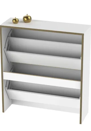Zapatero Mueble Auxiliar 2 Puertas Blanco