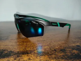 Occhiali da sole Polaroid neri e verdi