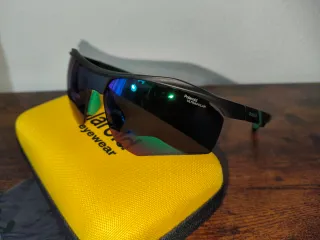 Occhiali da sole Polaroid neri e verdi