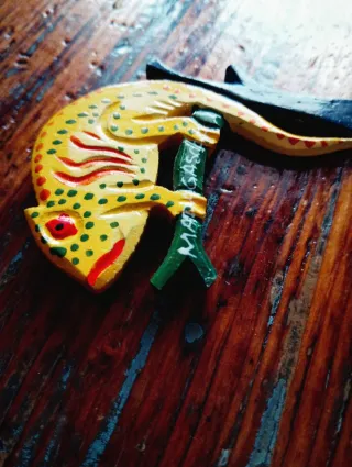 Magnette Camaleonte Madagascar Legno