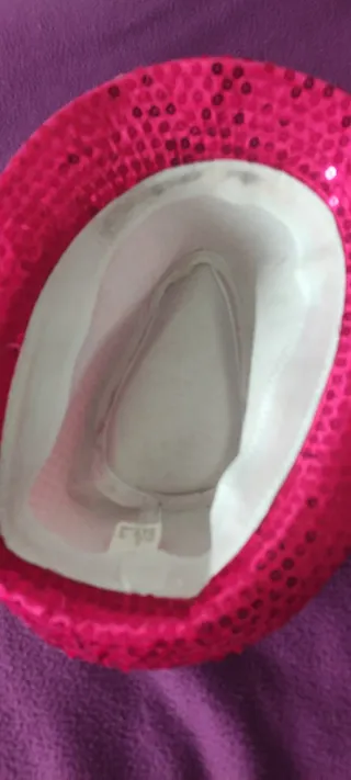 Sombrero rosa lentejuelas