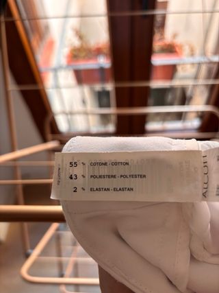 Pantalón Alcott Blanco Tiro Alto