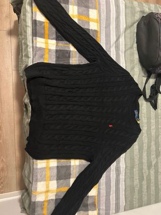 Jersey Polo Ralph Lauren trenzado negro L Original