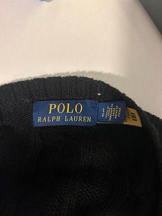 Jersey Polo Ralph Lauren trenzado negro L Original