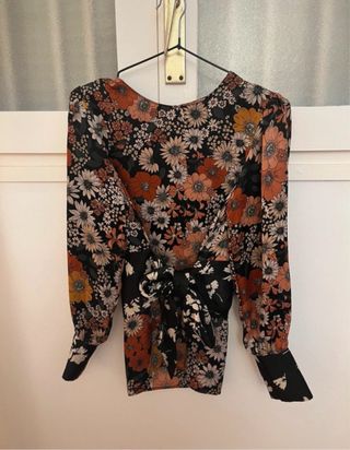 Camisa Zara Estampado Floral Elegante