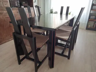 Mesa comedor extensible + 6 sillas