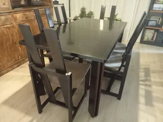 Mesa comedor extensible + 6 sillas