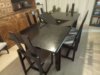 Mesa comedor extensible + 6 sillas