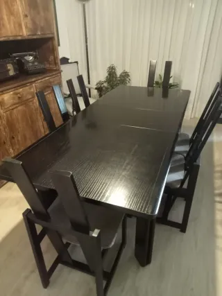Mesa comedor extensible + 6 sillas