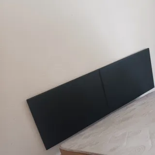 Cabezal tapizado cama polipiel negro