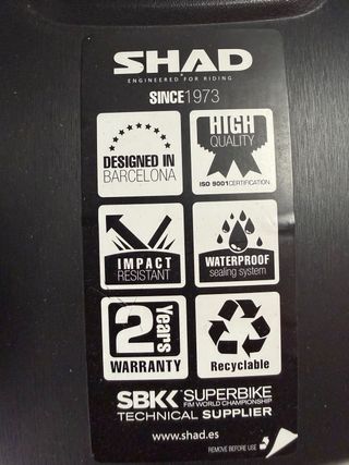 Maleta SH39 para moto / maxi scooter