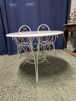 Conjunto mesa y butacas jardín