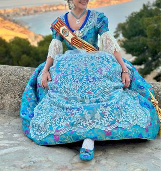 Traje de Fallera Azul