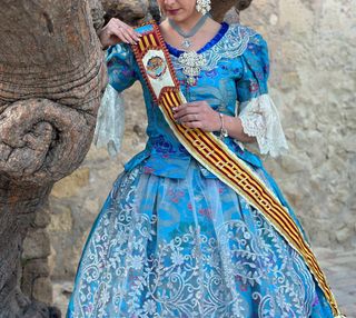 Traje de Fallera Azul