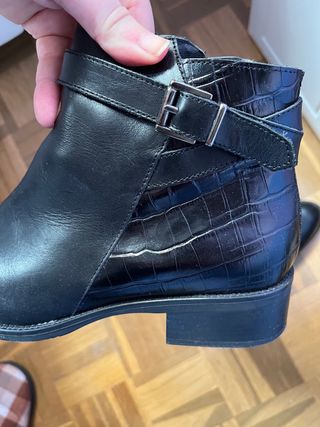 Botines de piel Negros, Elegantes de mujer.