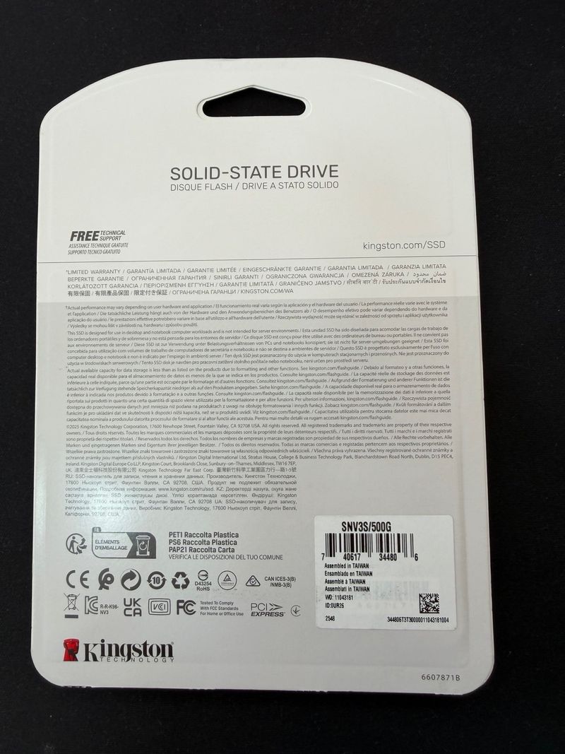 SSD M.2 NV3 500GB PCIe 4.0 NVMe Kingston afbeelding 2