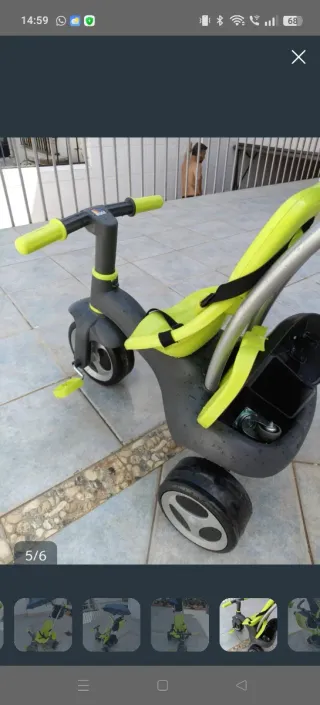 Triciclo infantil con sombrilla