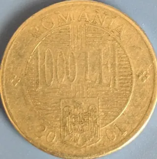 3 Monedas Rumanía 5000 1000 y 10 Lei