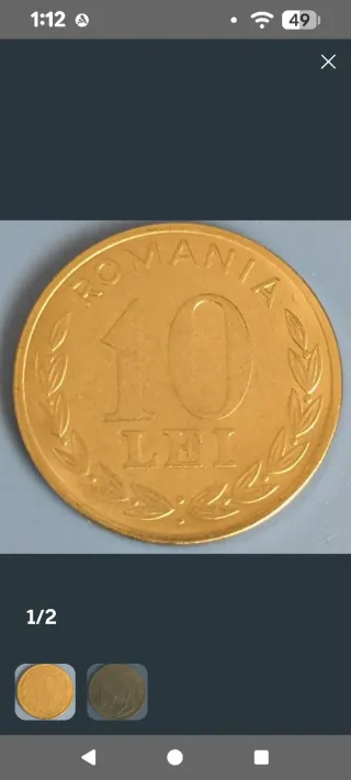 3 Monedas Rumanía 5000 1000 y 10 Lei