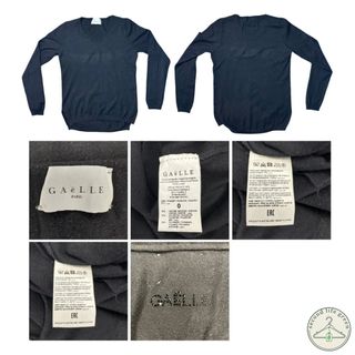 MD2.16 Maglione donna Gaëlle Paris nero con scollo