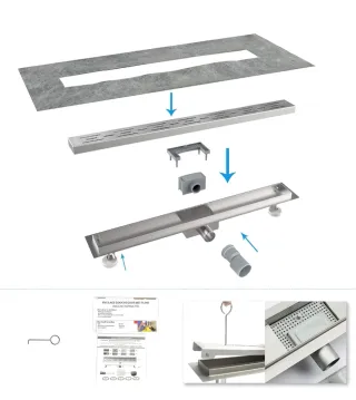 Canaleta de ducha metálica