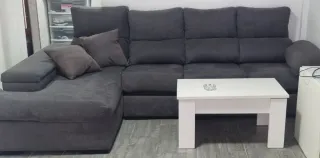 Sofá modular gris tela