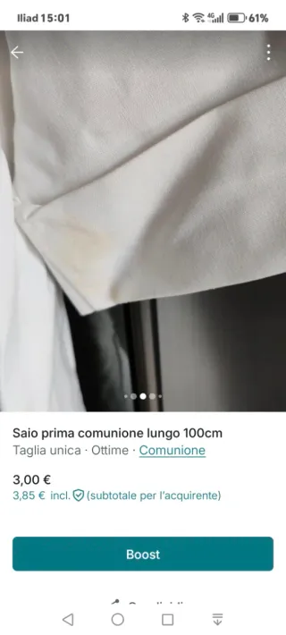Saio prima comunione lungo 100cm