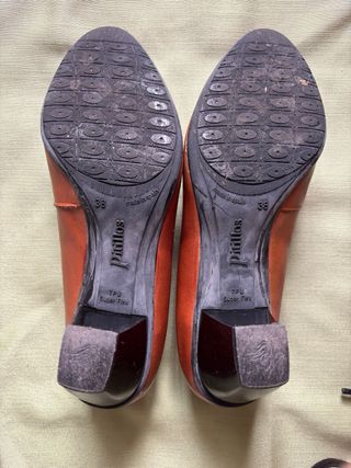 Zapatos Pitillos Piel Marrón Talla 38