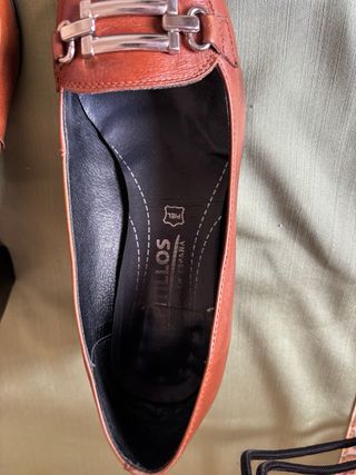 Zapatos Pitillos Piel Marrón Talla 38