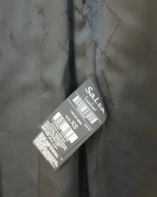 Abrigo negro mujer Salsa