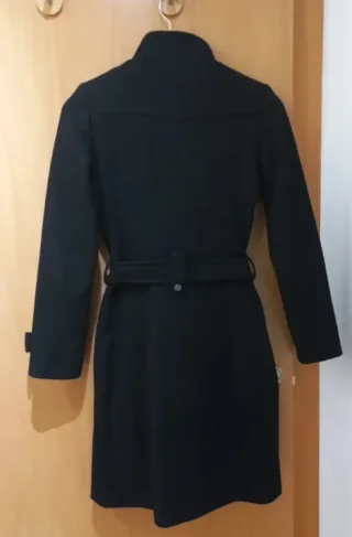 Abrigo negro mujer Salsa