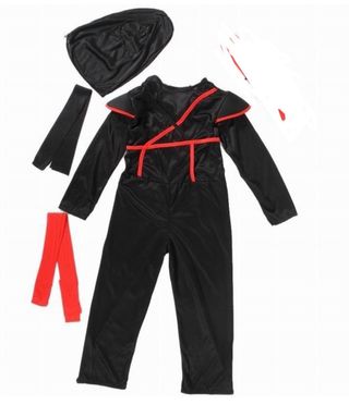 Disfraz Ninja Infantil Negro y Rojo