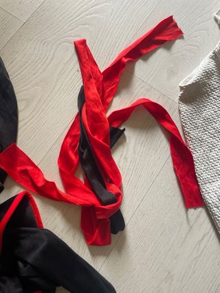 Disfraz Ninja Infantil Negro y Rojo