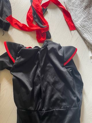 Disfraz Ninja Infantil Negro y Rojo