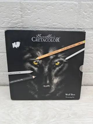Caja Lobo CRETACOLOR - Juego Dibujo Blanco y Negro