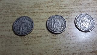 5 Monedas 1 Peseta REPLICA Años 1870