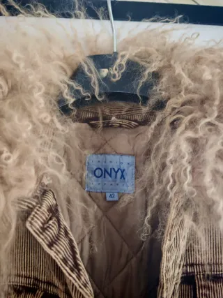 Cappotto ONYX tg. 42 velluto con pelliccia