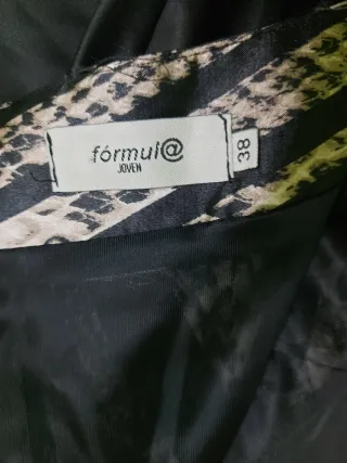 Vestido Fórmula Joven Negro/Multicolor